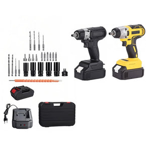 Nut-Bolt and Drill Power Tools Kits Electric Socket Set High Torque Gun Cordless Brushless Impact Wrench Speed Trigger